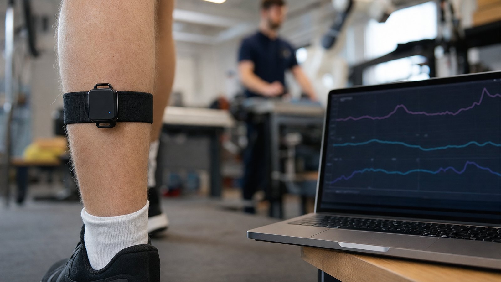Lifestyle product scene for axis imu for sports science lab